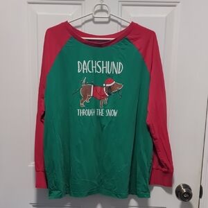 Dachshund Christmas Raglan Shirt